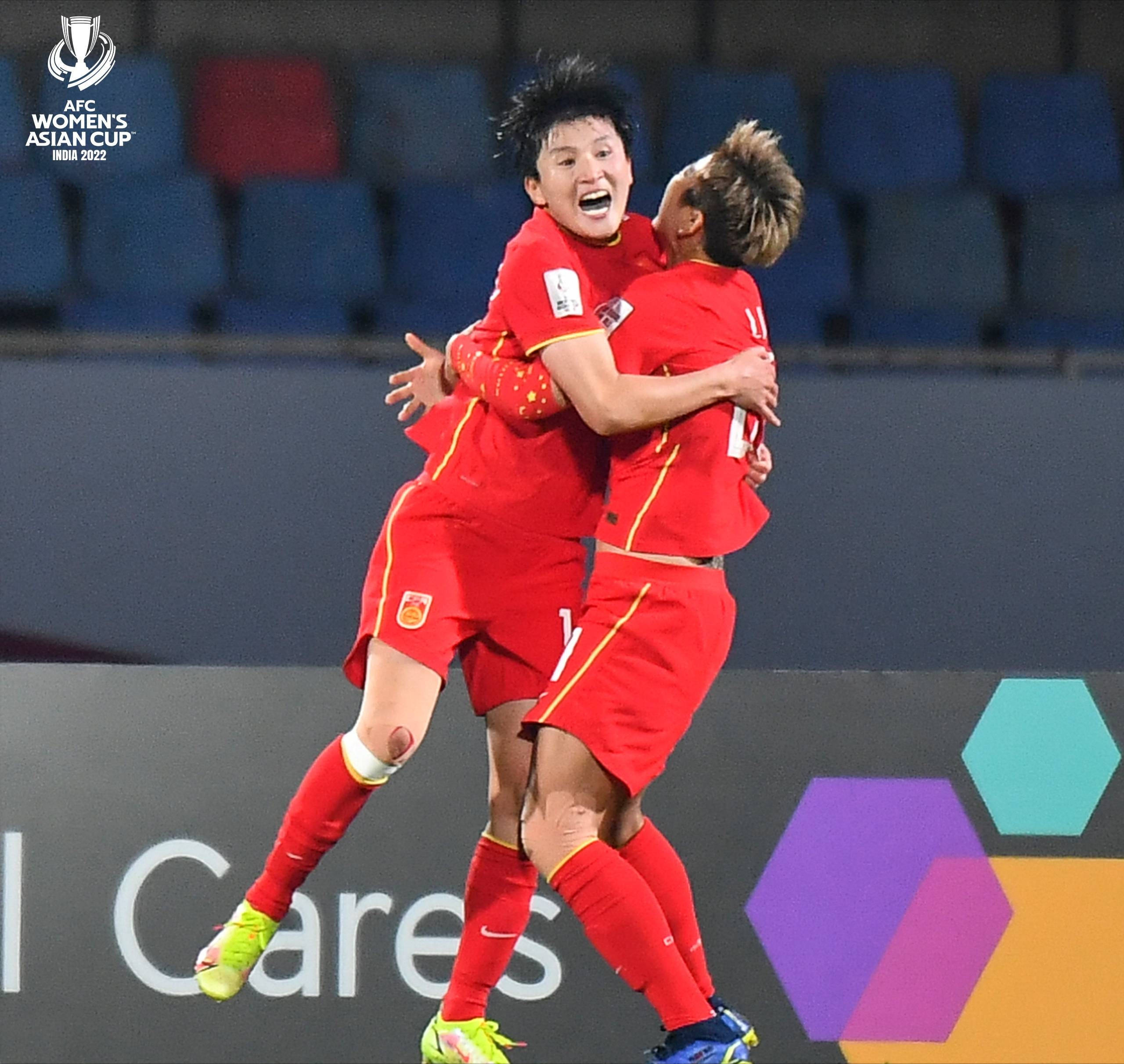 亚洲女足锦标赛上，中国队表现抢眼获得冠军